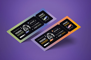 Music Event Ticket, a Card Template by graphicook