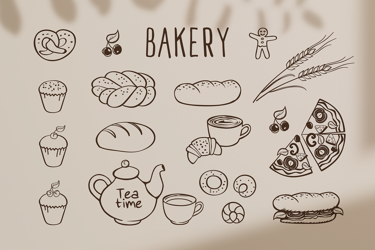 Hand drawn food elements., an Object Graphic by Tkoko vectors & patterns (Photo 11 of 12)