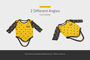 Long Sleeve Baby Onesie Mockup Set, a Hoody Mockup by Country4k (Thumbnail 4 of 4)
