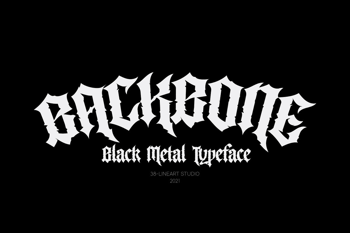 Backbone - Blackletter, a Blackletter Font by Ridha-38.lineart (Photo 1 of 6)