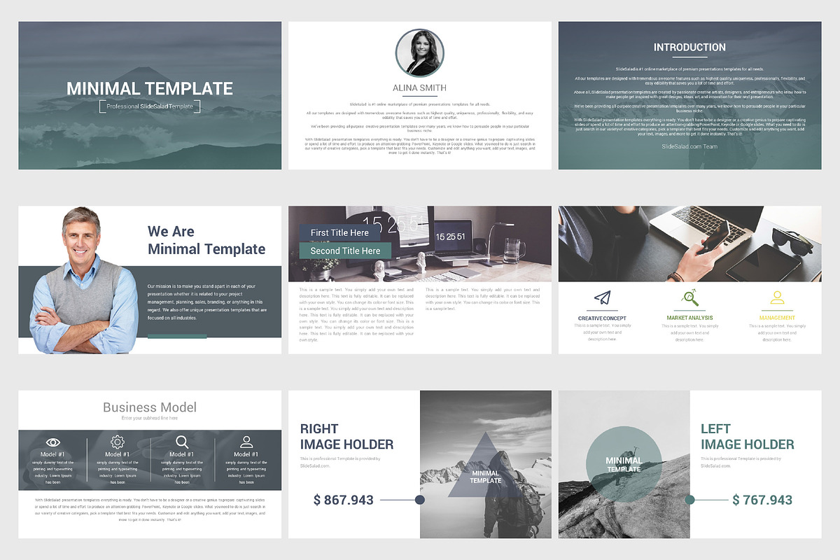 Minimal Google Slides Template, a Presentation Template by SlideSalad (Photo 6 of 21)