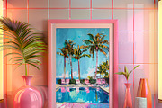 Miami Retro Pools Digital Prints, a Decorative Illustration by Rekas Diamond Studio (Thumbnail 4 of 5)