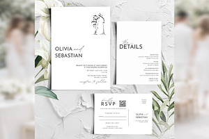 Botanical Invitation Canva bd011, an Invitation Template by TyphoonStudio