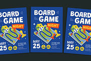 Board Game Night Flyer, a Flyer Template by Gumico Studio. (Thumbnail 1 of 3)