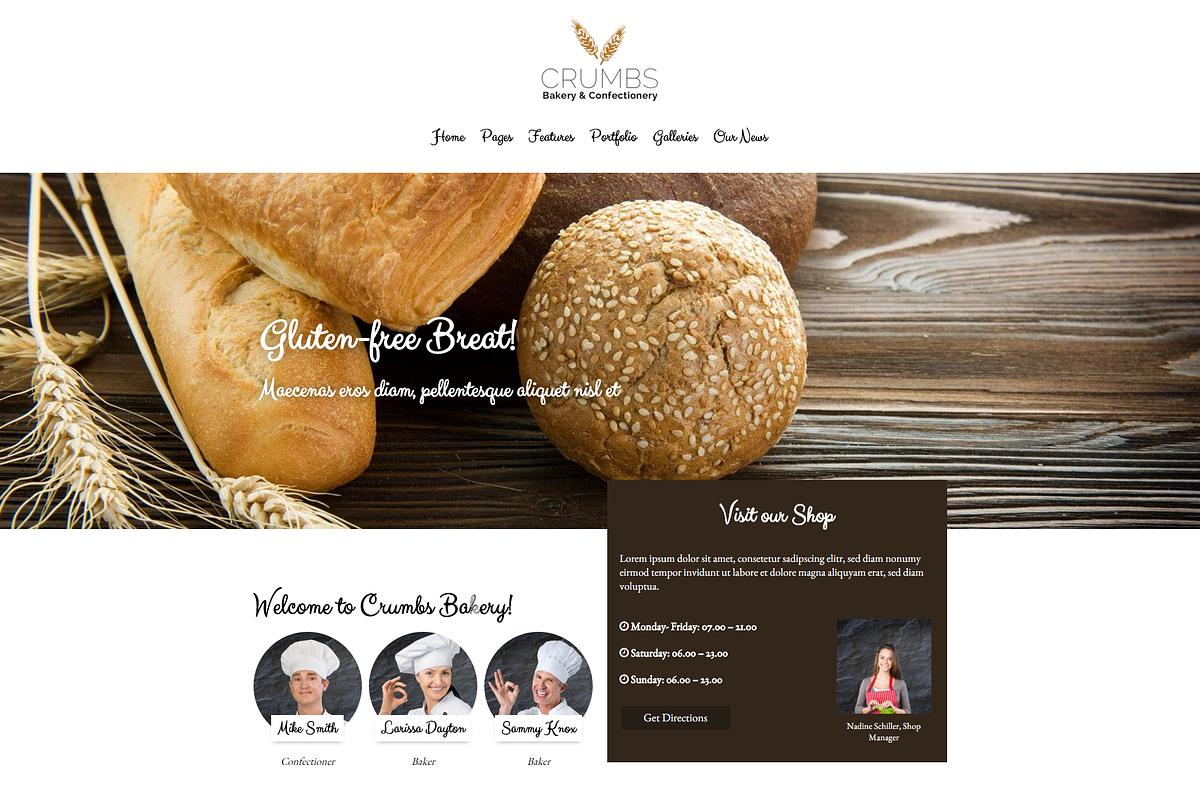 Crumbs - Bakery WordPress Theme, a WordPress Template by 7Theme