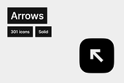 Arrows Solid - 301 icons, a Solid Icon by Pictomate (Thumbnail 1 of 7)