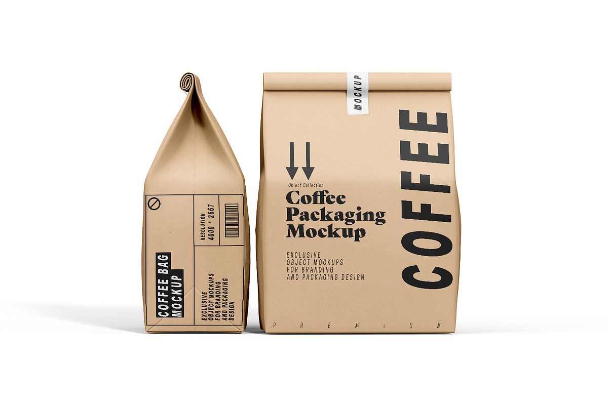 Coffee Bag Packaging Mockup PSD, a Packaging Mockup by pixelmock (Photo 8 of 19)