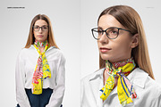 25x140cm Chiffon Silk Scarf Mockup, a Mask Mockup by creatsy5 (Thumbnail 7 of 7)