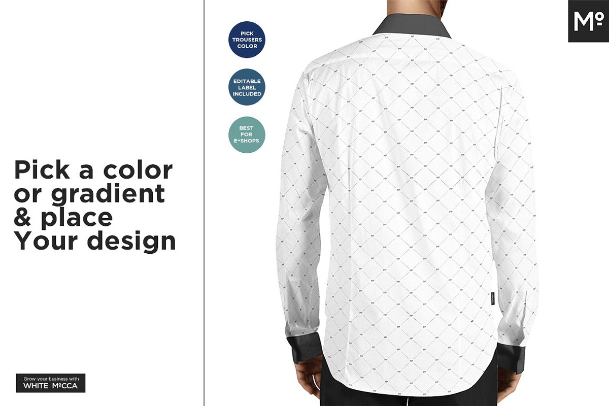 Casual Dress Shirt Mock-ups Set, a Shirt Mockup by Mocca Mockups Store (Photo 5 of 11)