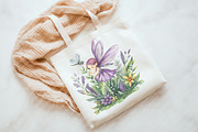 Watercolor Magical Garden Purple png, an Illustration by Watercolor design (Thumbnail 6 of 13)