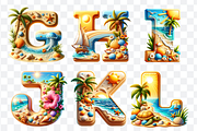 Summer Font Beach Alphabet Bundle, a Symbol Font by Bubble Pixel (Thumbnail 4 of 8)