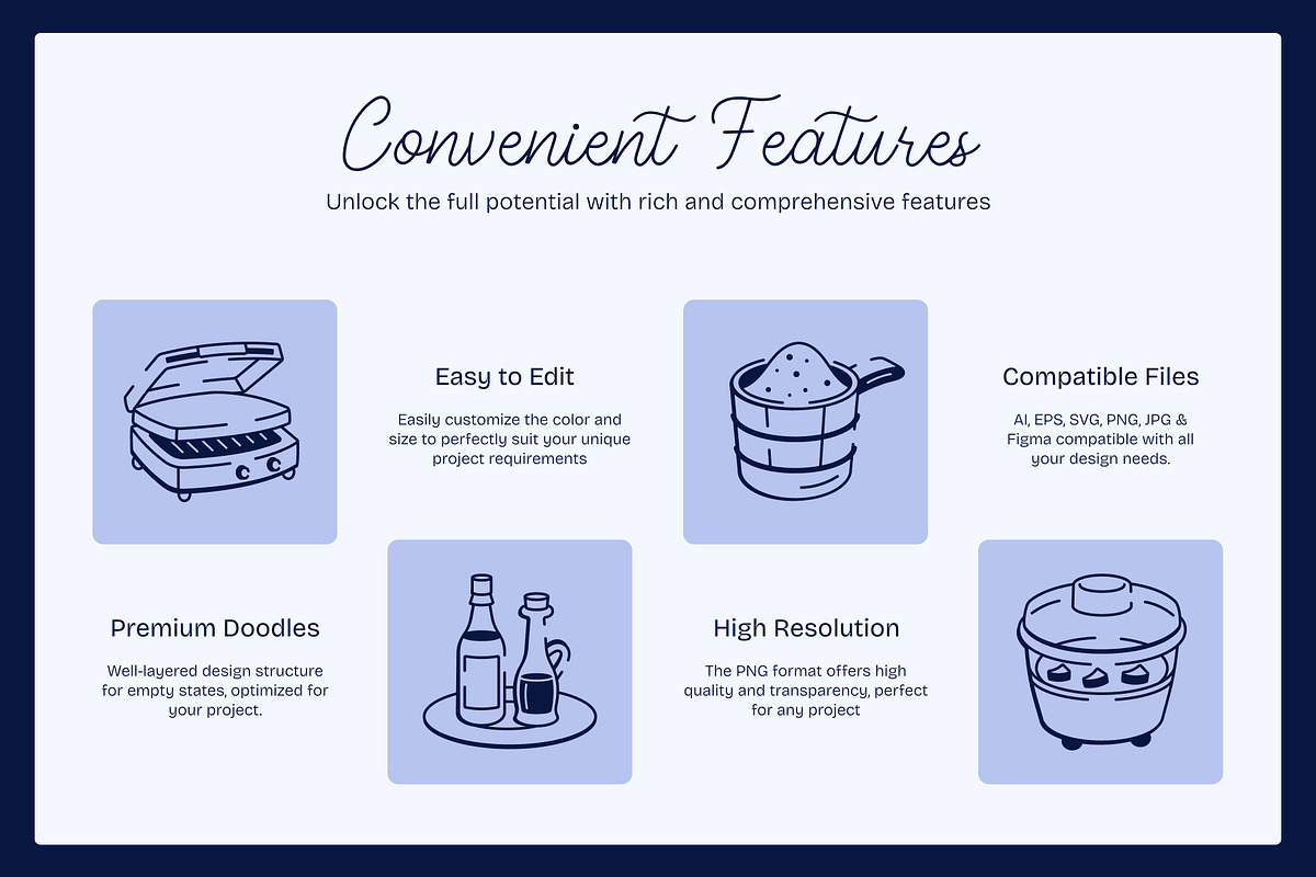 Kitchen Doodle Icon, an Outline Icon by Vectors Market (Photo 2 of 9)
