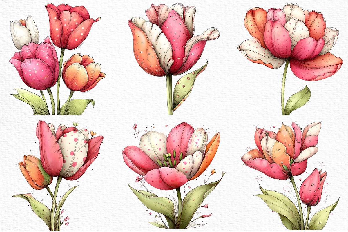 Whimsical Spring Tulip Flower Png, an Illustration by Craft Nest (Photo 3 of 11)