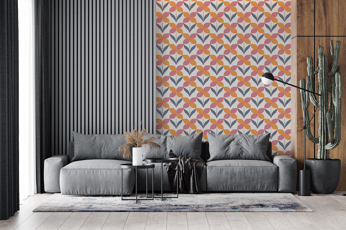 Scandi Retro Flowers patterns, a Pattern Graphic by Designnina Shop (Photo 9 of 10)
