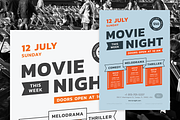 Movie Night Poster Template, a Flyer Template by Danil Polshin (Thumbnail 2 of 10)