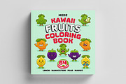 Kawaii Fruits Coloring Book vol 02, an Education Illustration by MEDZ (Thumbnail 1 of 3)