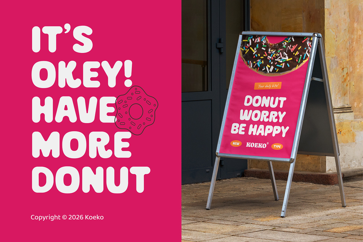 Koeko – Fun Display Font, a Font by Studio Moara (Photo 6 of 7)