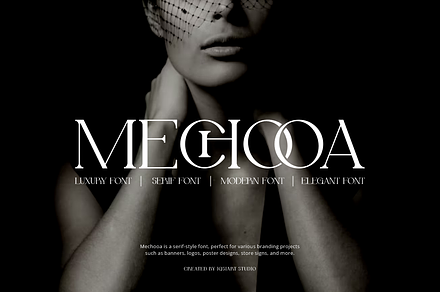 Mechooa - Modern Elegant Font, a Serif Font by Iqsiart Studio