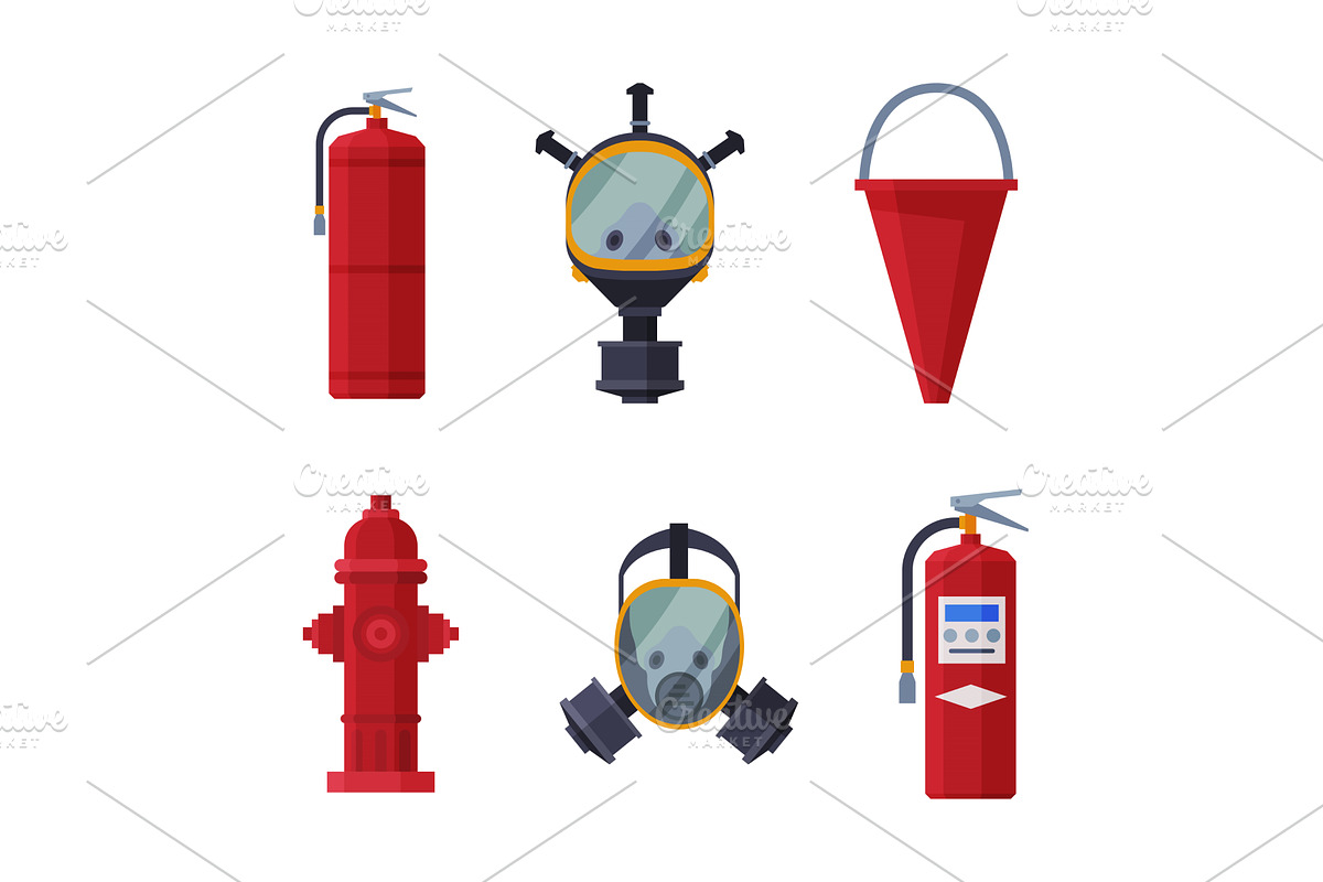 Firefighting Equipment and, an Object Illustration by TopVectors