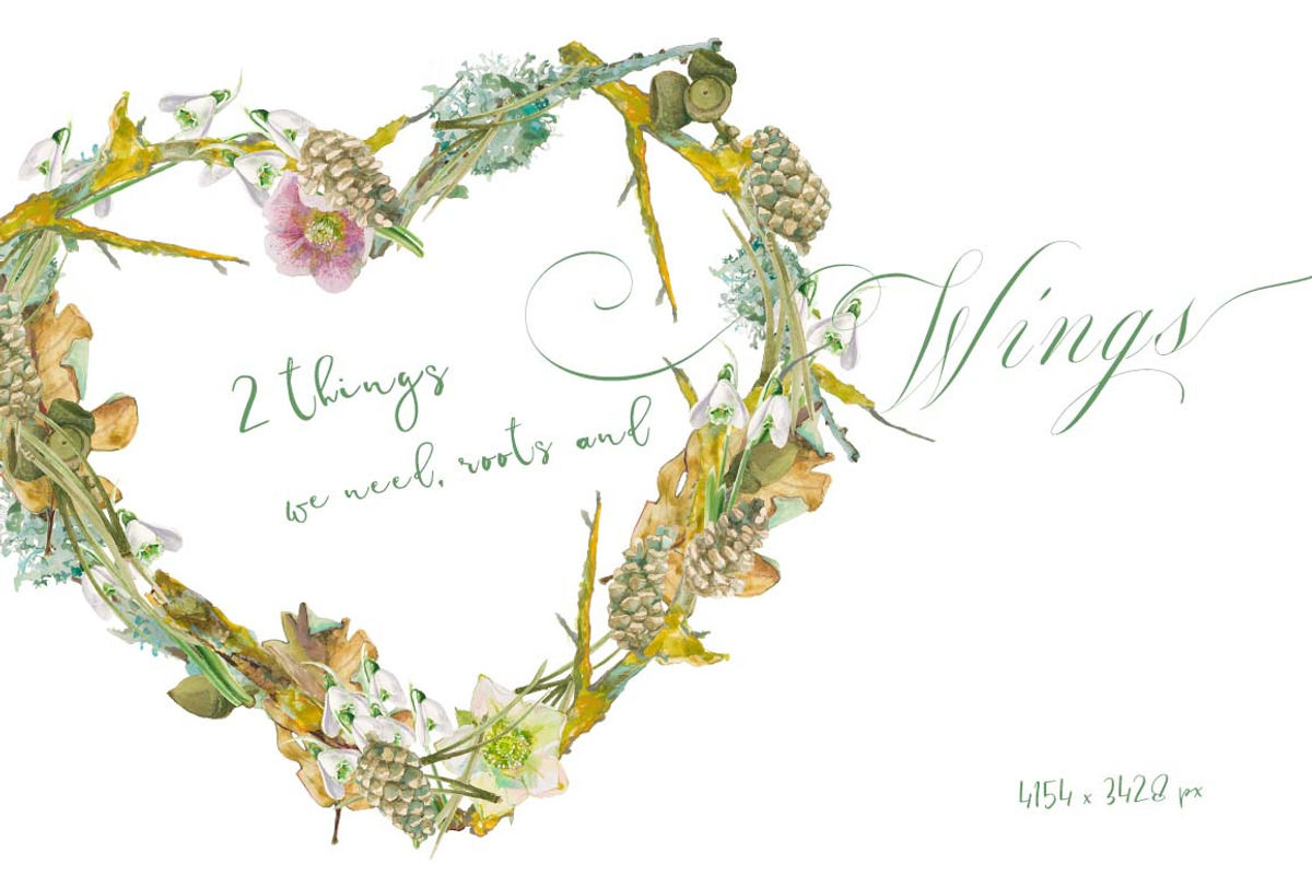 Hearts-watercolor-Hellebore, an Illustration by watercolorwild.graphics (Photo 3 of 19)