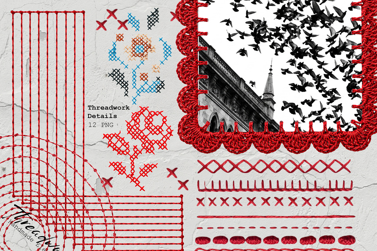 Threadwork Handmade Textile Elements, an Object Graphic by DreamoraArt (Photo 7 of 9)