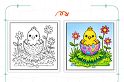 Spring Farm Life Coloring Book Adult, a Decorative Illustration by Ink Gallery (Thumbnail 4 of 9)