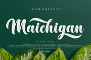 Maichigan Bold Script Font, a Script Font by Basnistudio (Thumbnail 1 of 8)