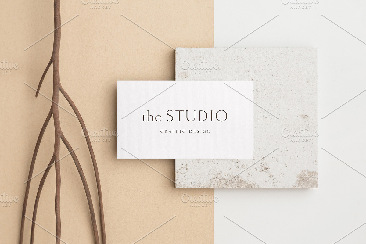 Sand Business Card Photo Mockups, a Product Mockup by Moyo Studio (Photo 3 of 8)