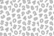 2 Seamless Patterns with Numbers, a Pattern Graphic by Absent A (Thumbnail 1 of 2)