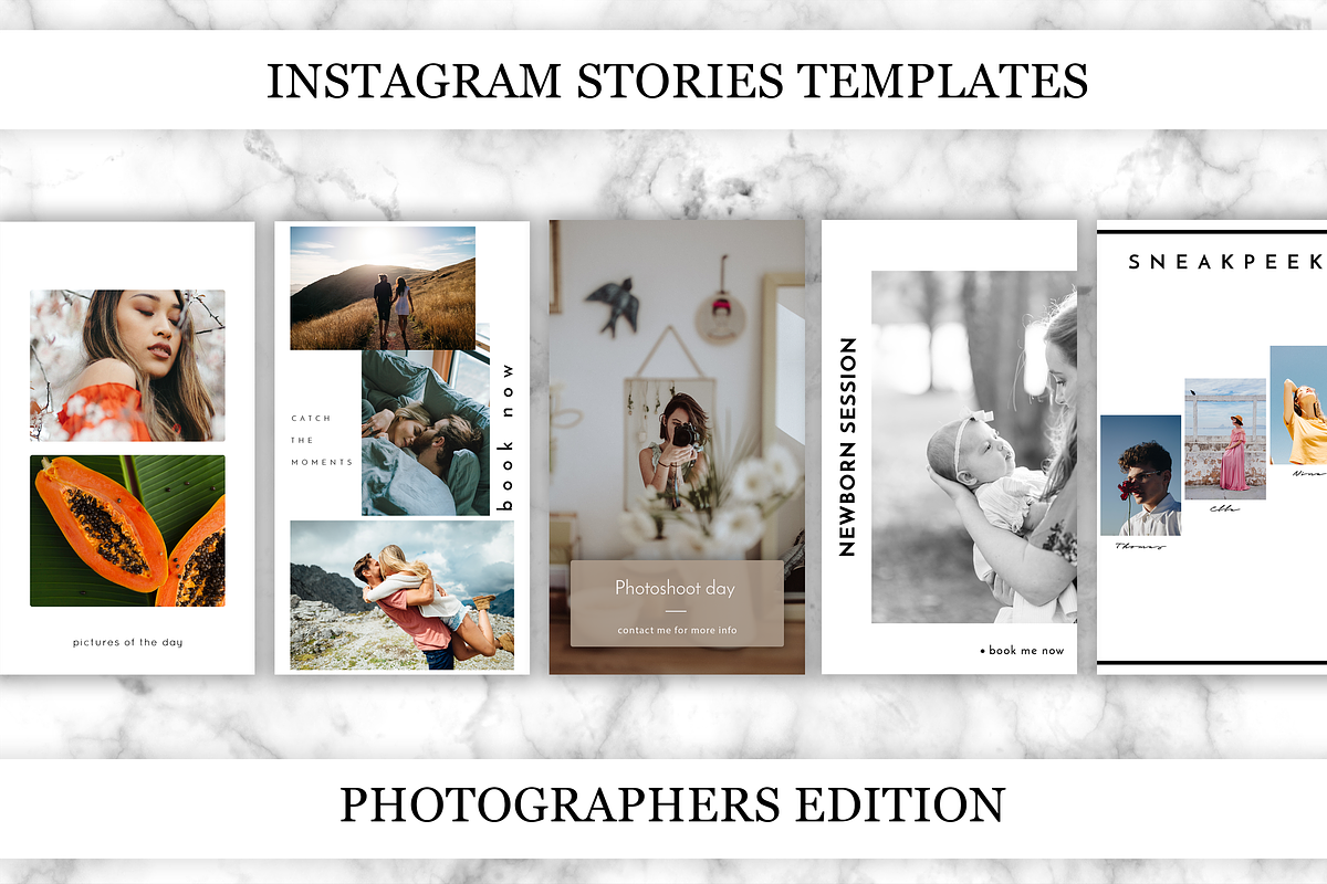 Instagram stories for Photographers, a Social Media Template by ArtuscoDesign (Photo 1 of 3)