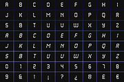Upper Clock Digital 4 All-cap Font, a Handwritten Font by Casloop Studio (Thumbnail 3 of 8)