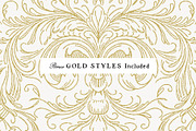 Vintage Baroque Borders & Designs, a Decorative Illustration by AW Studios (Thumbnail 3 of 11)