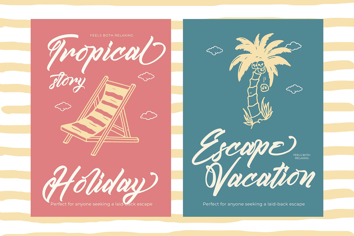 Kamperly Vacation Bold Calligraphy, a Script Font by stylishtype.co (Photo 5 of 15)