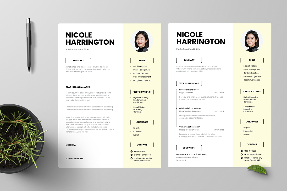 Modern ATS CV Resume, a Resume Template by Annora Studio (Photo 2 of 6)