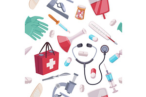 Medical pattern. seamless background, a Healthcare Illustration by Onyx