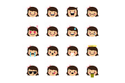 Little Cartoons. Boy&Girl Emoticons, a Person Illustration by Trapezoid (Thumbnail 3 of 3)
