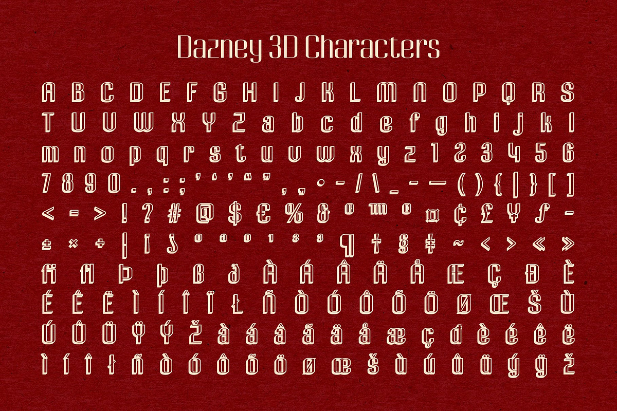 Dazney 3D, a Sans Serif Font by Craft Supply Co. (Photo 8 of 8)