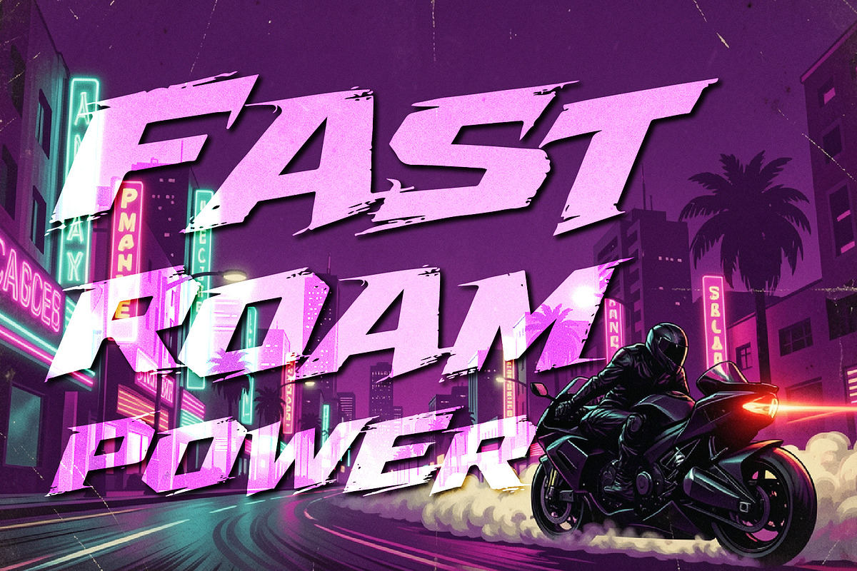 RageTrack - Fast Action Speed, a Sans Serif Font by HypeWorksCo (Photo 9 of 15)