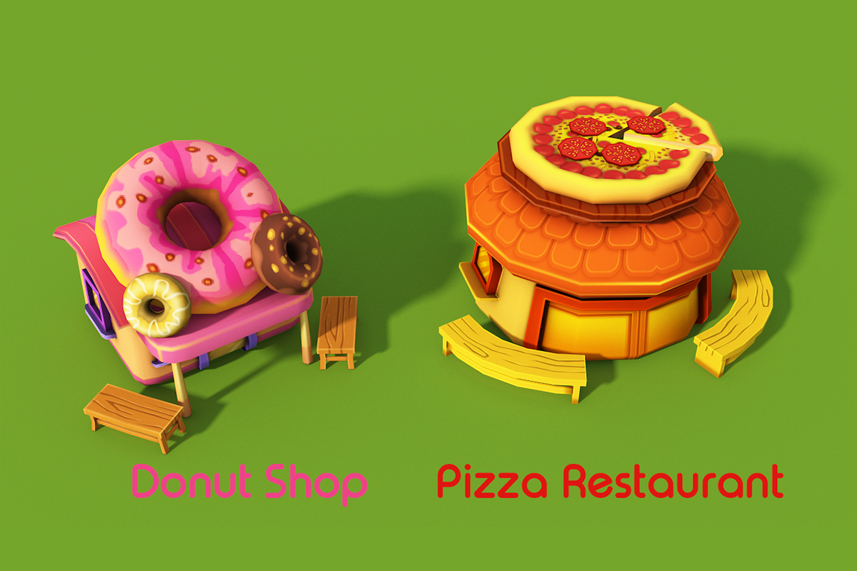 3D Cartoon Shop City, an Environmental 3D Model by Souchenki (Photo 13 of 21)