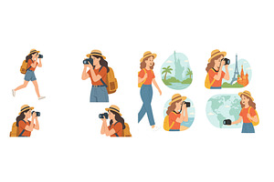 Young woman exploring different, an Illustration by ZinetroN