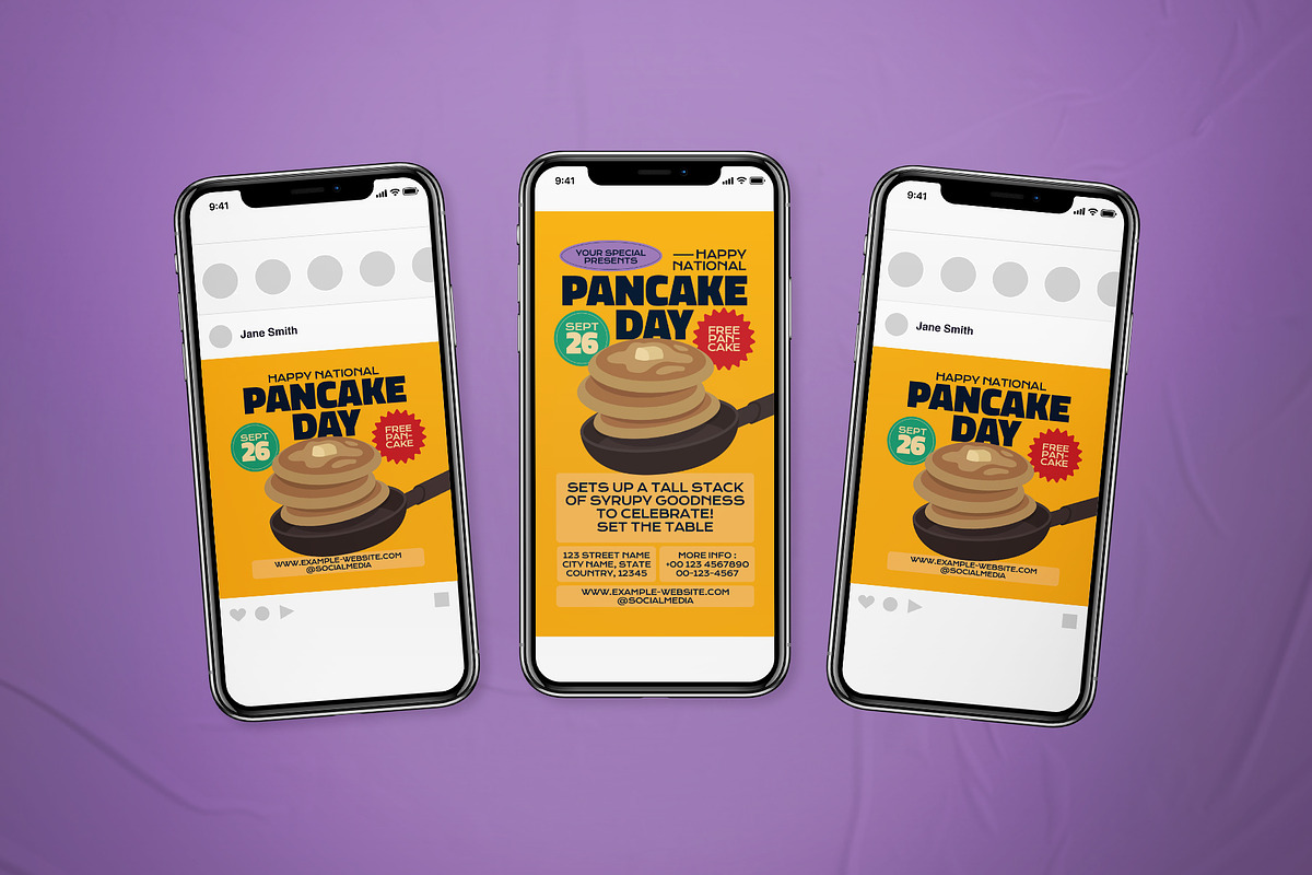 National Pancake Day Flyer Set, a Flyer Template by The Good Store (Photo 2 of 2)