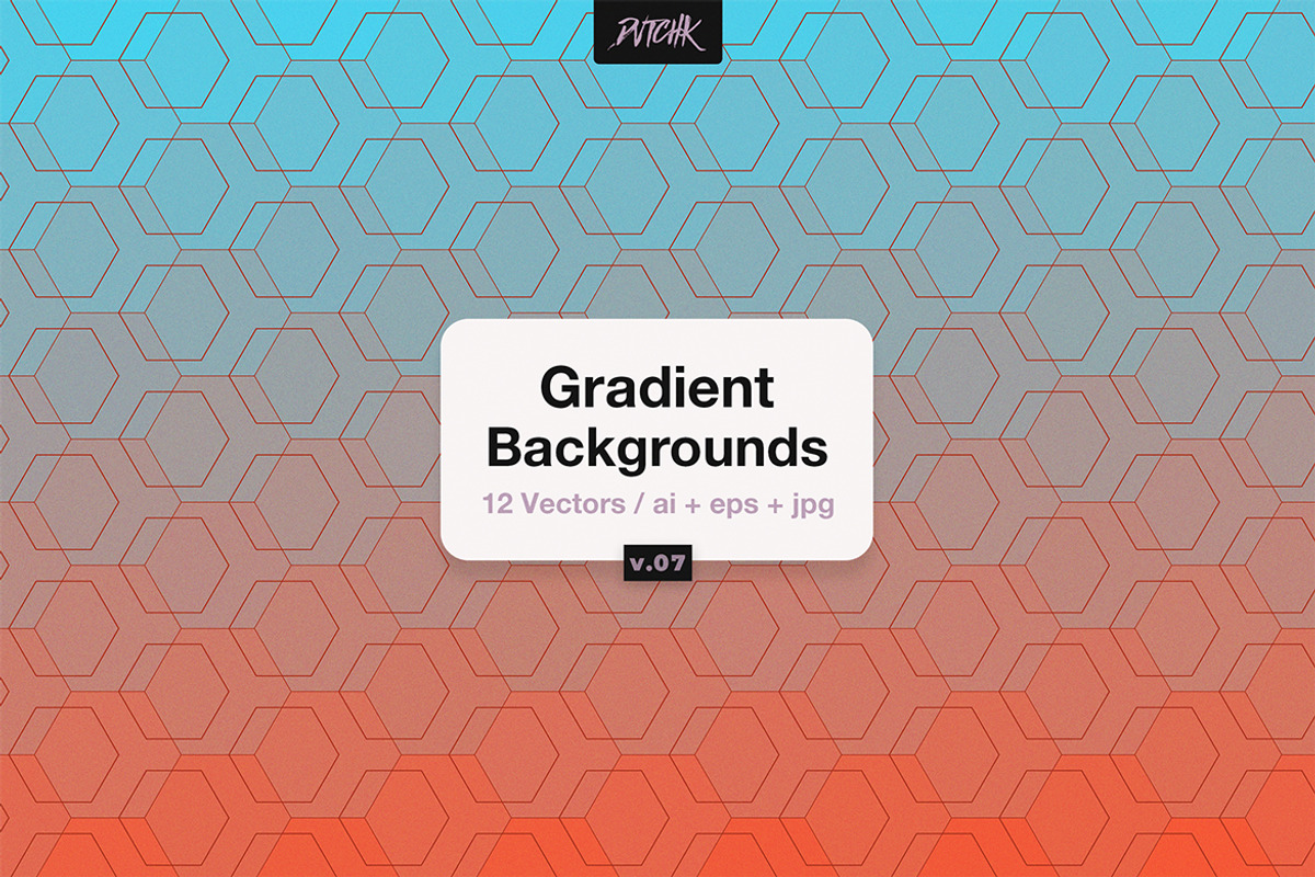 Gradient Hexagonal Backgrounds | V07, a Background Graphic by dvtchk (Photo 7 of 7)