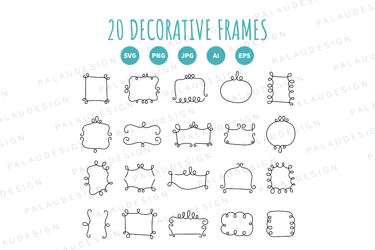 Doodle Swirl Frames, a Decorative Illustration by Palau (Photo 8 of 8)