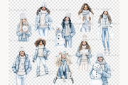 Winter Wonderland Clip Art Bundle, a Person Illustration by GlamArtZhanna (Thumbnail 8 of 8)