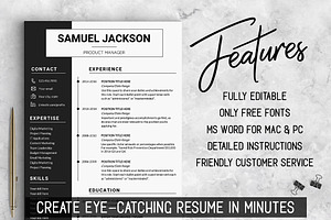 Word Resume Template - CV Design