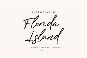 Florida Island, a Script Font by Muwatta Studio