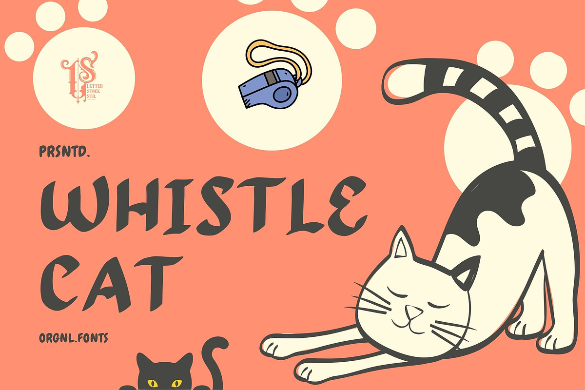 Whistle Cat, a Blackletter Font by LetterStock (Photo 1 of 6)