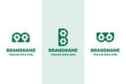 Letter M B W Flower Minimal Logo, a Branding & Logo Template by Pray Art Design Studio (Thumbnail 1 of 2)