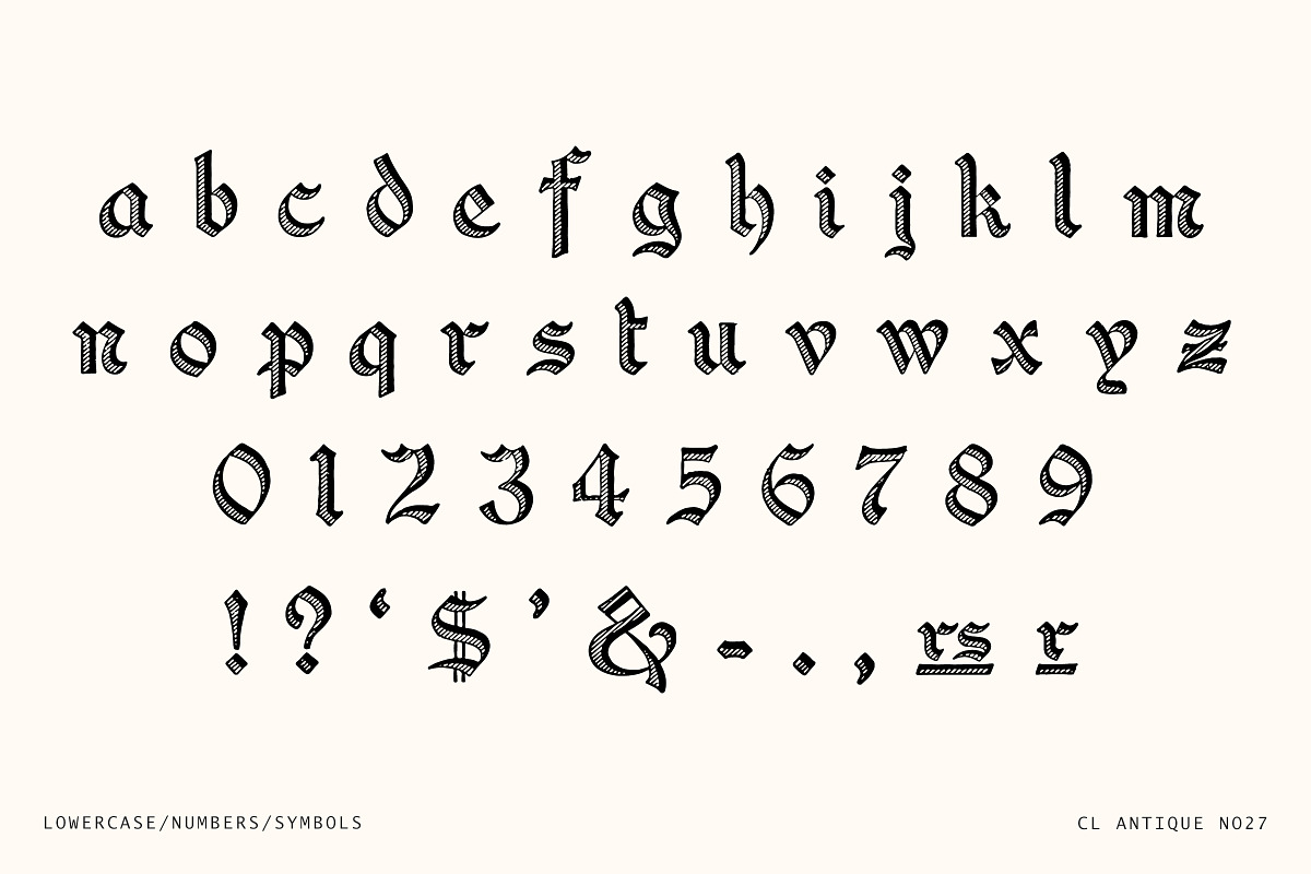 Vintage Crosshatch Blackletter Font, a Blackletter Font by Century Library (Photo 5 of 5)