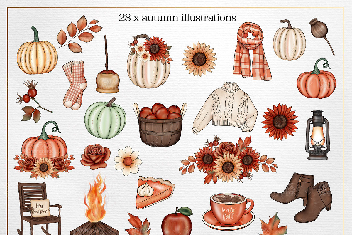 Autumn favorites bundle, an Illustration by Gaynor Carradice Designs (Photo 3 of 3)